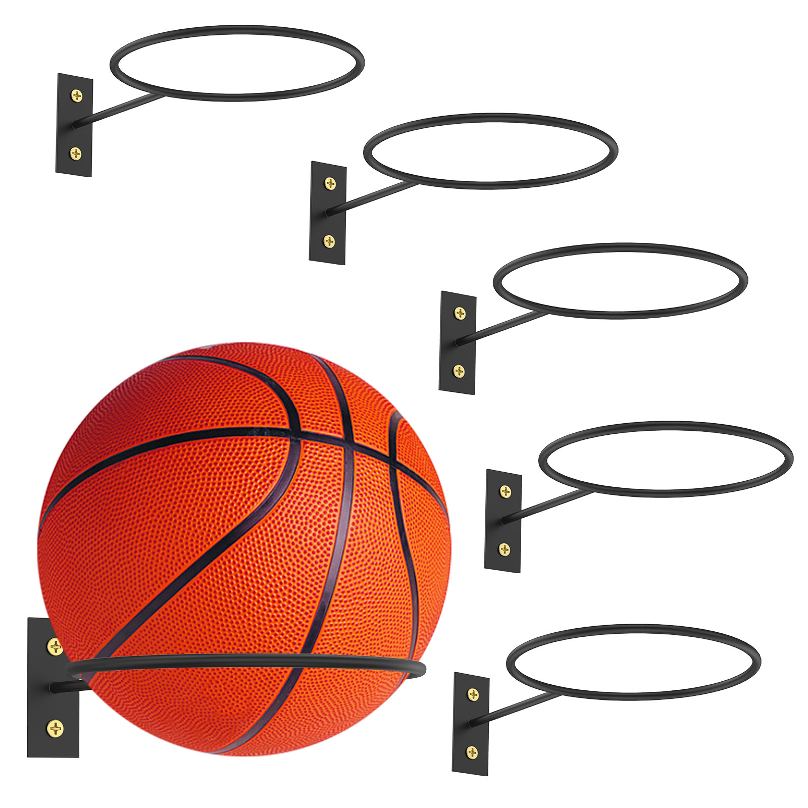 Heavy Equipment Simulator - 6Pcs Wall Mounted Ball Storage Racks