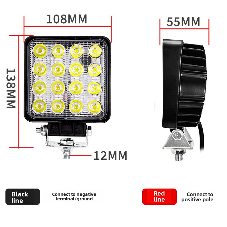 48W 16LED 4 Inch 12V 24V LED W - đánh giá và giá Heavy Equipment Working