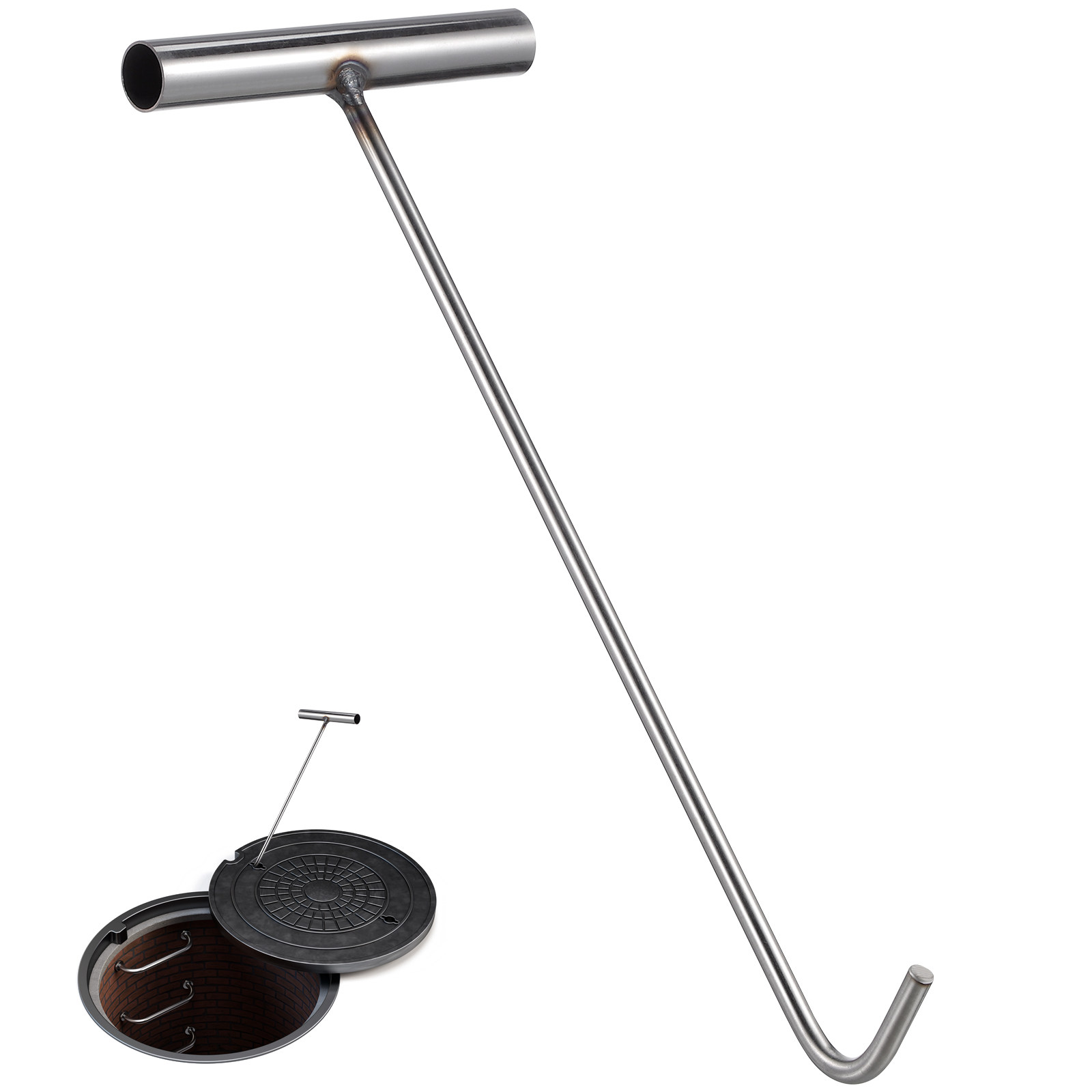 Robust Stainless Steel T Hook  - đánh giá và giá Manhole Cover Lifting