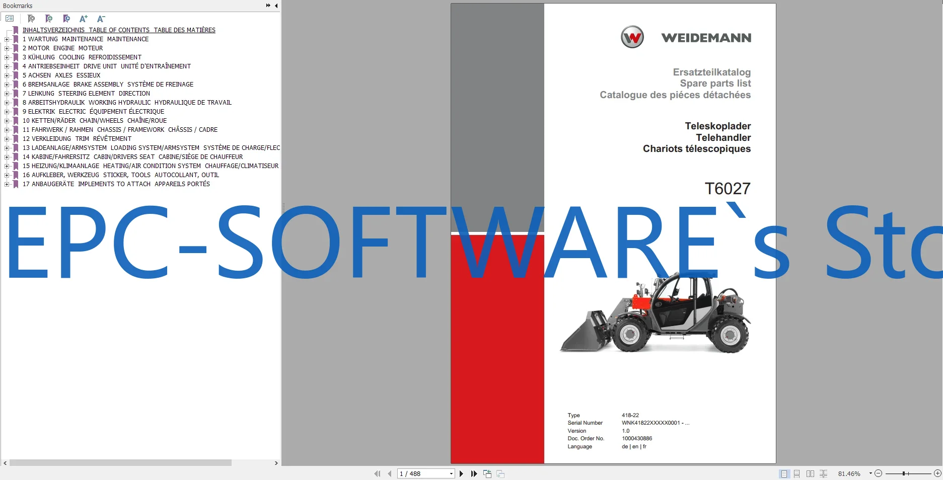EPC-SOFTWARE Weidemann Heavy E - đánh giá và giá Heavy Equipment Software